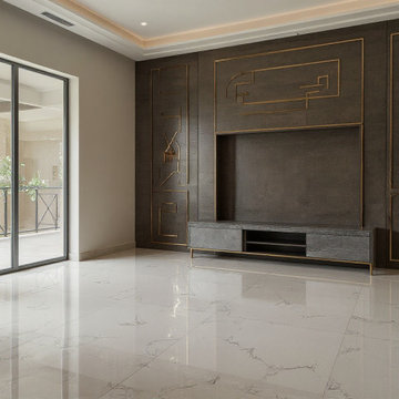 Family Living Room Accent Wall After