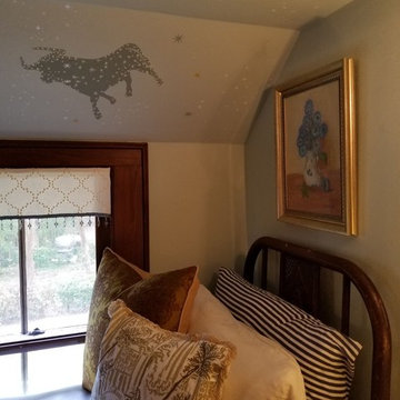 Mural with Zodiac Signs and Stars on Ceiling