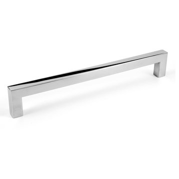 Celeste Square Bar Pull Cabinet Handle Polished Chrome Stainless 12mm, 8"