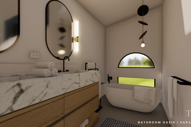 Bathroom - contemporary bathroom idea in Miami