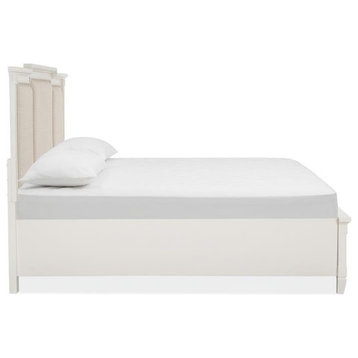 Magnussen Willowbrook King Panel Storage Bed w/ Headboard, White