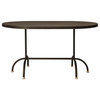 Coffee Table Cocktail Modern Contemporary 6-Leg Base Distressed Gold