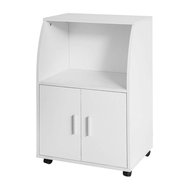 Large Storage Cabinet In Walnut Finished Particle Board With 2