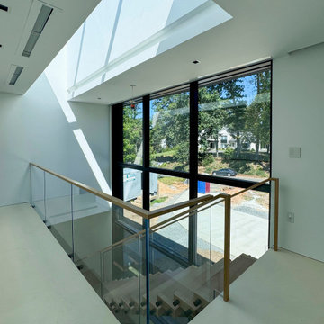 Project #126 | Contemporary Staircases with Integrated LEDs & Glass Railing