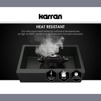 Karran Drop-In Quartz 33" 1-Hole Single Bowl Kitchen Sink, White