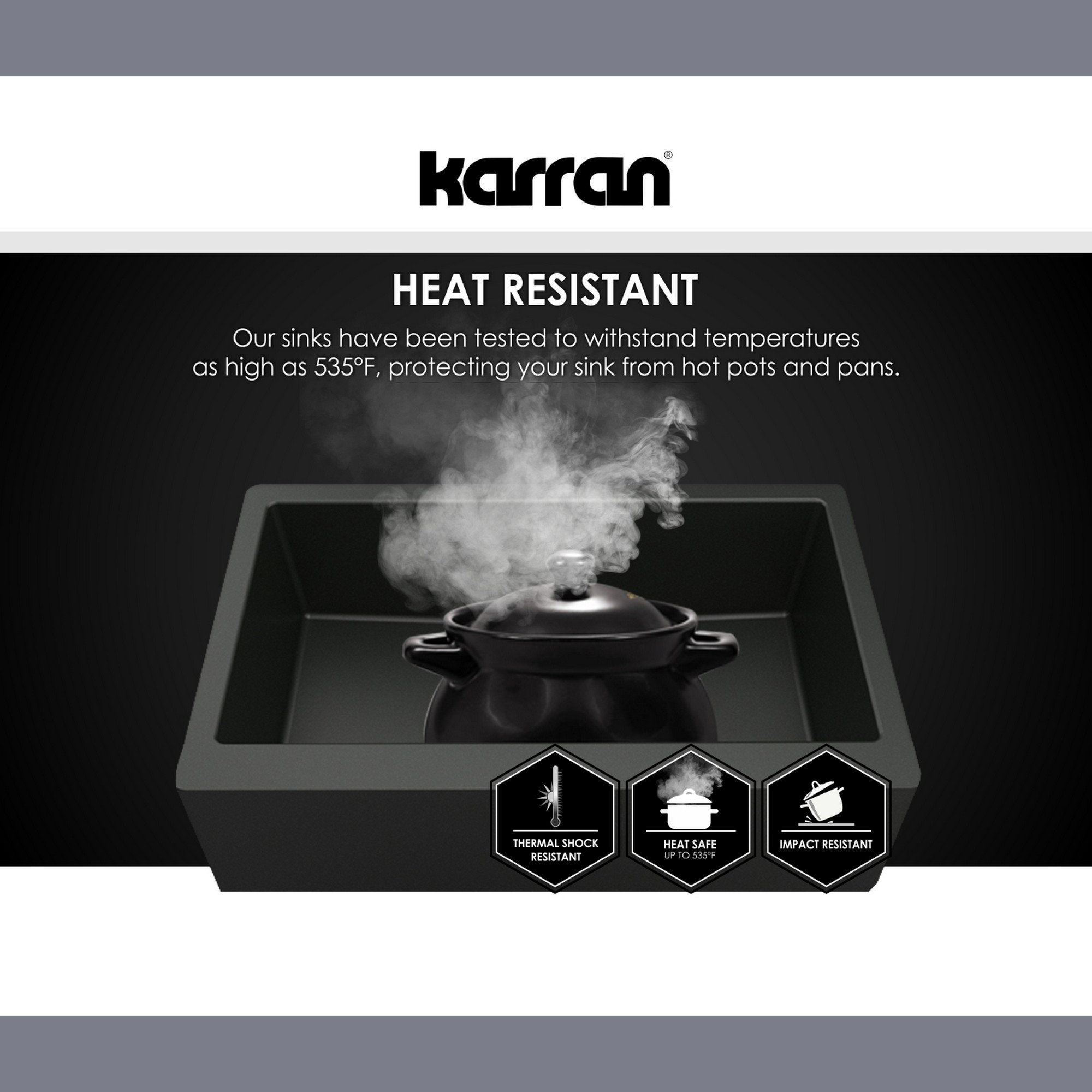 Karran Drop-In Quartz 33" 1-Hole Single Bowl Kitchen Sink, White