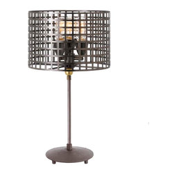 Cubix 12" Table Lamp | Brushed Steel - Table Lamps