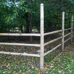 CintoFlex Deer Fencing on Round Post and Rail Fence - Home Fencing And Gates