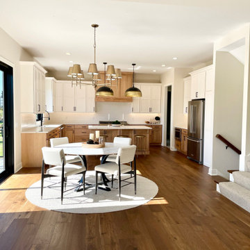 Ivory Painted and Maple Pecan Kitchen Design in Bettendorf, Iowa