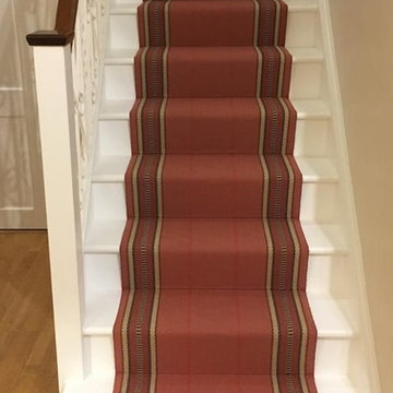 Roger Oates Hampton Terracotta stair runner carpet in Kew London