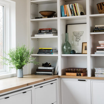 Home Office Book Shelves | Sea View Rhode Island Home