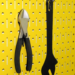 Wall Control Yellow Metal Pegboard ToolBoard | Peg Board Colors - Garage And Tool Storage
