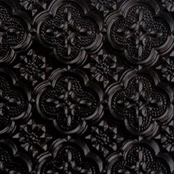 WC 20 Faux Tin - Backsplash Roll - (PVC) - 1 1/4 " Pattern - Black - Wallpaper