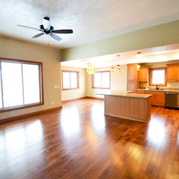 Hardwood flooring is 3 1/2" Solid Birch - Hardwood Flooring