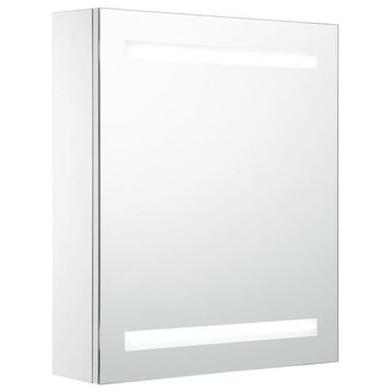 vidaXL Cabinet LED Lighted Bathroom Vanity Mirror Storage Medicine Cabinet