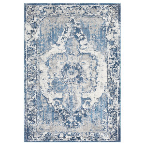 Hartshorne Updated Traditional Blue Area Rug Contemporary Area Rugs By Hauteloom Houzz