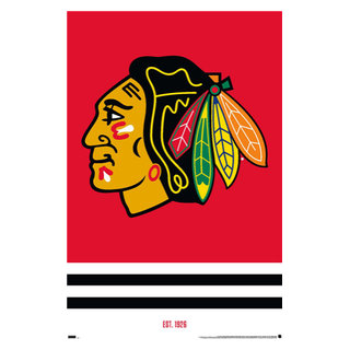 NHL Chicago Blackhawks - Logo 21 - Southwestern - Prints And Posters - by Trends  International