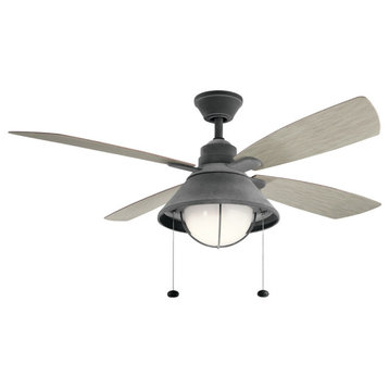 Kichler Seaside LED 54" Ceiling Fan 310181WZC, Weathered Zinc