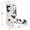 Home Soft Things Animal Pattern FauxFur Bedrest Shell, NO INSERT, Cows Flowers, 28" X 30" X17"