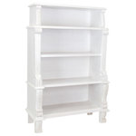 Wayborn - Classic Bookcase, White - You've finished your studies and now need a place deserving of storing and displaying all of your literary favorites. The Classic Bookcase from Wayborn Home Furnishing Inc, with its solid wood construction, detailed carvings and white finish is just such a place. This piece is at once unpretentious and sophisticated, helping to create an ambience of elegant comfort in your home for you and your guests.