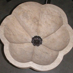 Authentic Durango Stone&trade; - Authentic Durango Veracruz&trade; HF 6-Pedal Flower Vessel Sink - Bathroom Sinks