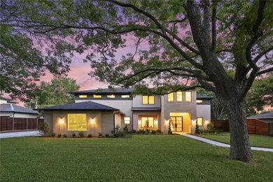 Example of a large minimalist exterior home design in Dallas