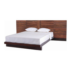 Distrressed Wood Platform Bed - Platform Beds