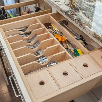 Fairfield - White Kitchen - Grey Island