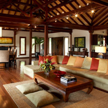 Chaise lounge Bali look cushions