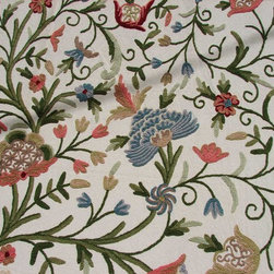 Crewel Embroidered Fabric - Fabric