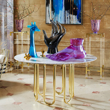 Giant Acrylic Foot, Hand, and Giraffe
