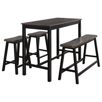 Lulea Counter Height Dining Room Table and Stools, 4-Piece Set
