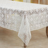 Delicate Crochet Tablecloth, White, 65"x120"