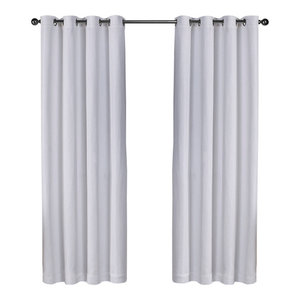Kilberry Woven Blackout Grommet Top Window Curtain Panel Pair