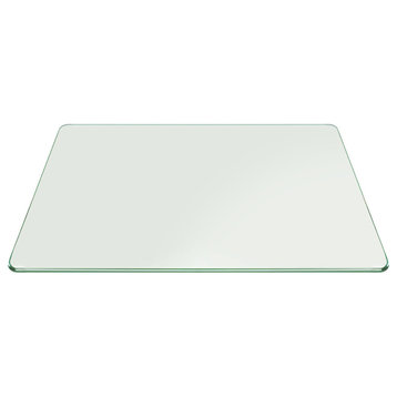 29 Inch Square Tempered Glass 3/8 Thick Pencil Polish Touch Corners