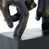 Traditional Black Polystone Sculpture 58314