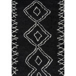 Momeni - Maya 2" Thick Pile, Berber-Style Rug, Black, 5'3"x7'6" - The Maya Collection invites the sense of touch with a cozy 2" pile height. Inspired by Moroccan Berber carpets, these designs are perfect for casual, modern and transitional spaces. A power-loomed construction using several strands of polypropylene, will add warmth and comfort to your home.