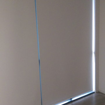 Blackout roller shades in Toronto Liberty Village condo