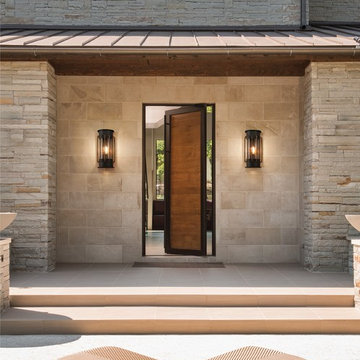Cabot, Outdoor Wall Sconces along Doorway