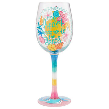 "Beach Life" Wine Glass by Lolita