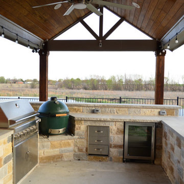 Forney TX Covered Patio With Outdoor Kitchen