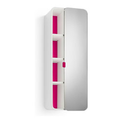 WS Bath Collections Bej 8020.16 Cabinet with Mirrored Door in Pink - Bathroom Cabinets