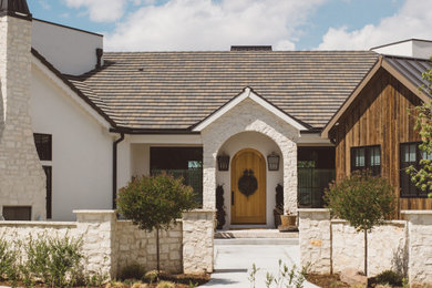 Inspiration for a cottage exterior home remodel in Denver