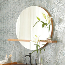Native Trails 28" Solace Mirror Shelf in Caramel - Bathroom Mirrors