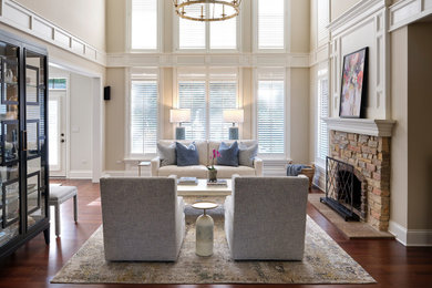 Living room - transitional living room idea in Chicago