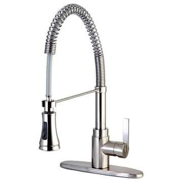 Gourmetier Single-Handle Pre-Rinse Kitchen Faucet, Brushed Nickel