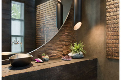Example of a mountain style bathroom design in Other