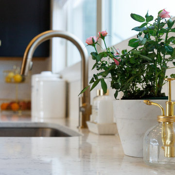 Quartz countertops lighten things up.