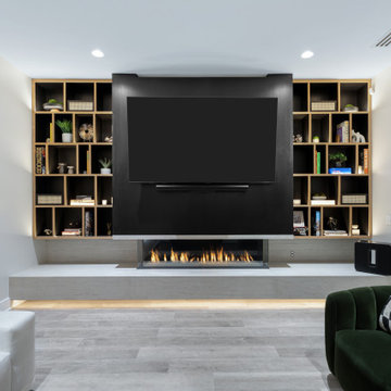 Innovative Design: Custom Entertainment & Fireplace Feature