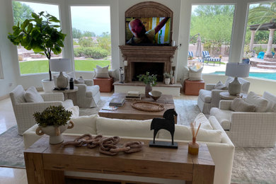 Inspiration for a transitional home design remodel in Phoenix